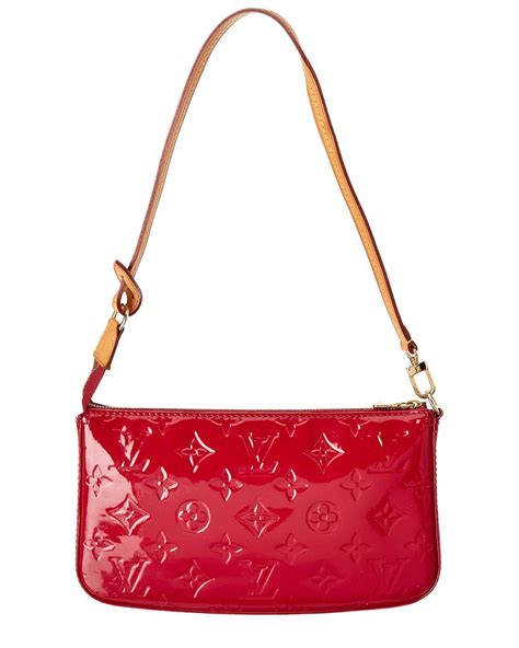 louis vuitton vernis pochette red|Louis Vuitton monogram pochette.